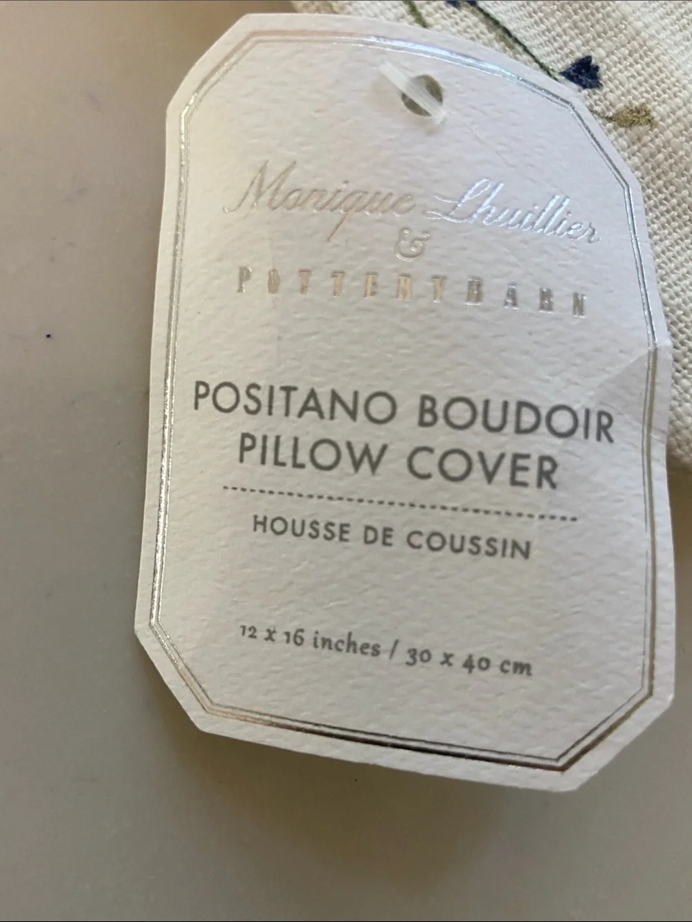 Pottery Barn Cream Floral Embroidered pillow covers - Set of 4